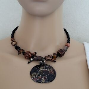 Vintage Fashion Beads Necklace One Size